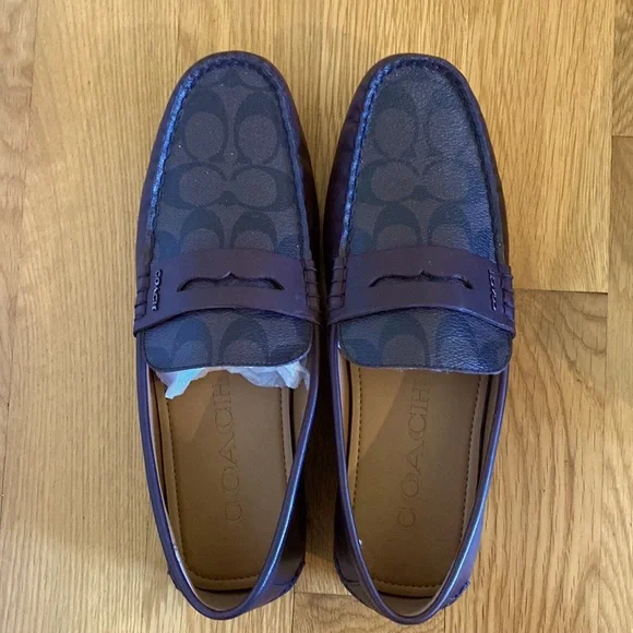 Coach | Shoes | Nib Mens Coach Mott Driver Loafer Brown Size 